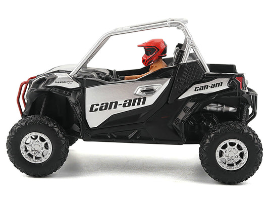 Can-Am Maverick Sport XXC 1000R Silver Metallic and Black with Driver Figure 1/32 Diecast Model by BRP Models by BRP Models