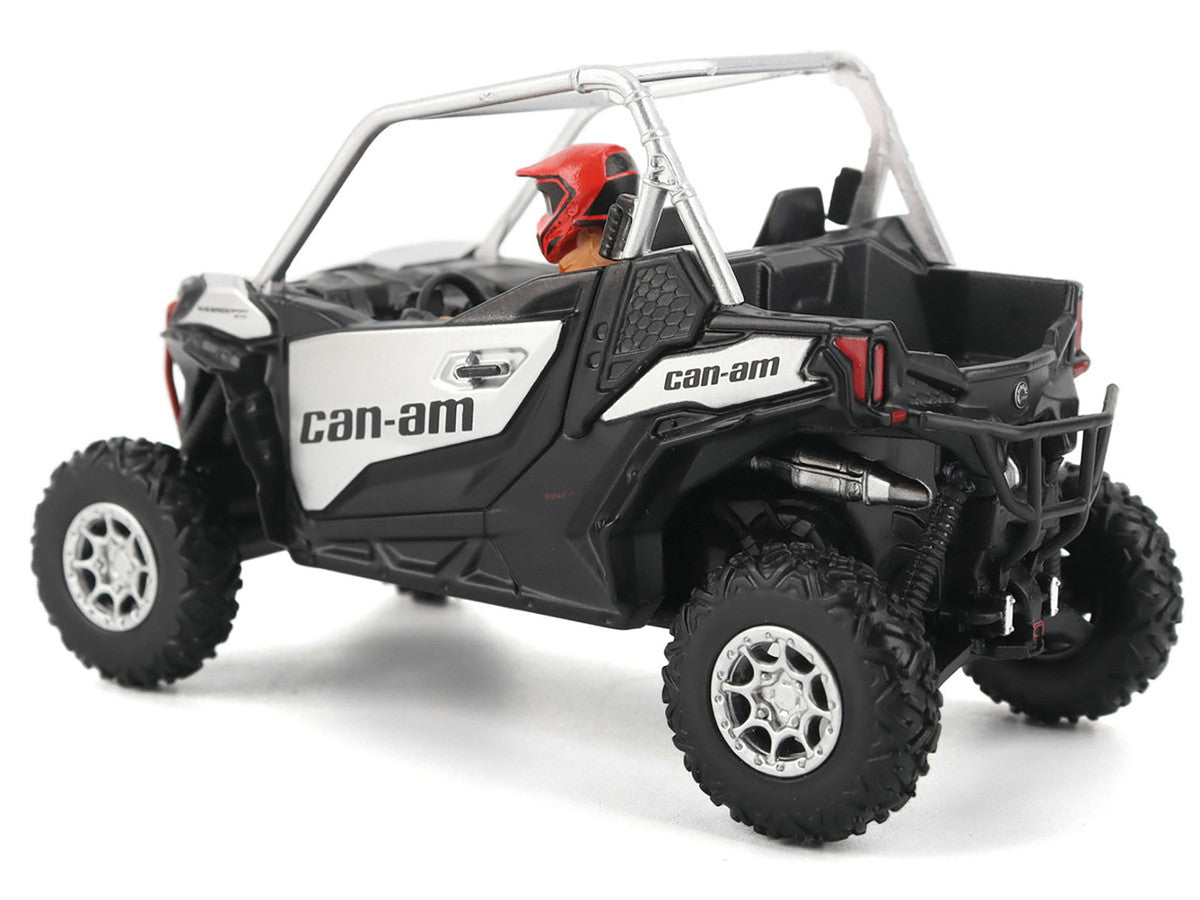 Can-Am Maverick Sport XXC 1000R Silver Metallic and Black with Driver Figure 1/32 Diecast Model by BRP Models by BRP Models