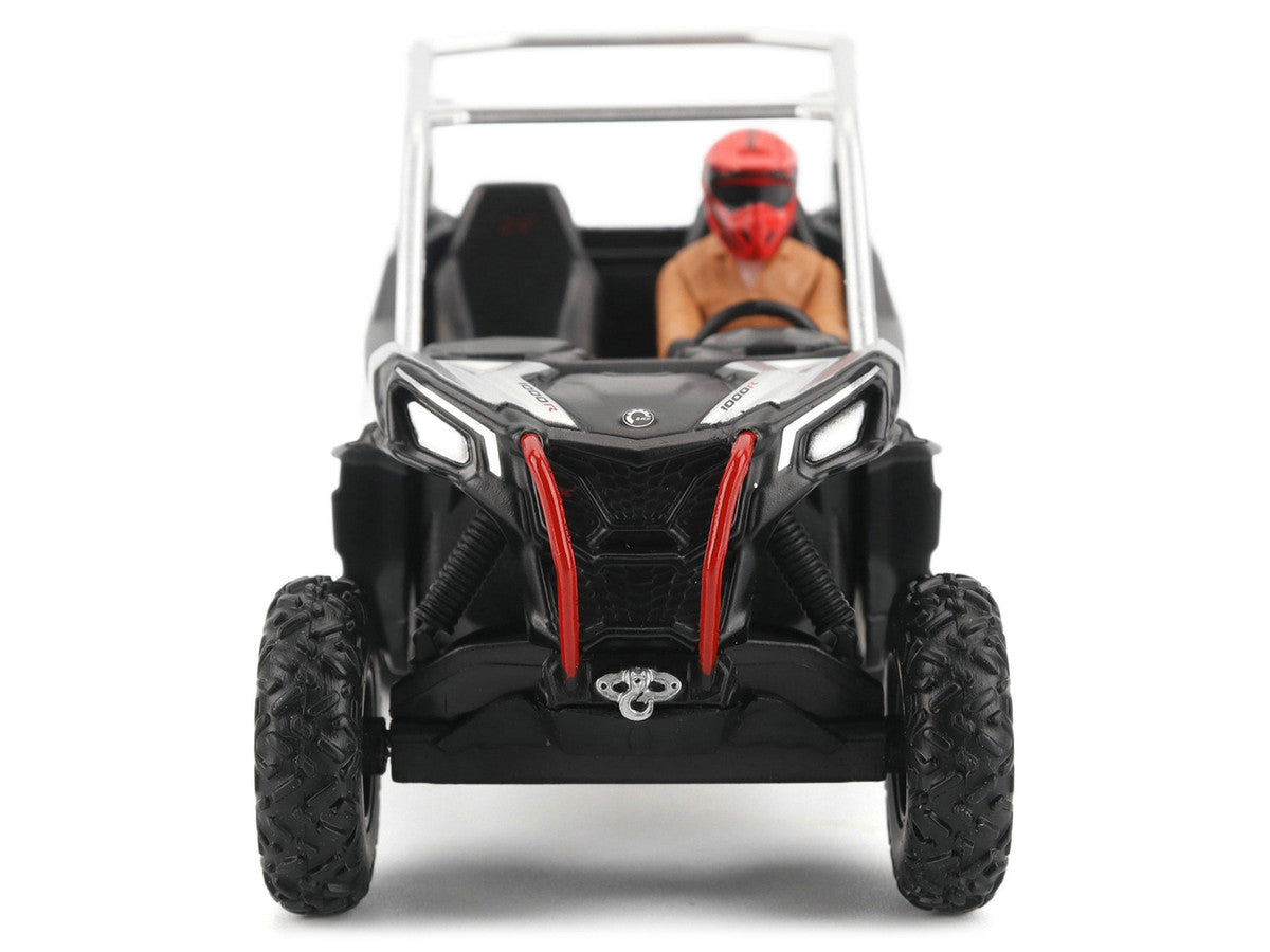 Can-Am Maverick Sport XXC 1000R Silver Metallic and Black with Driver Figure 1/32 Diecast Model by BRP Models by BRP Models