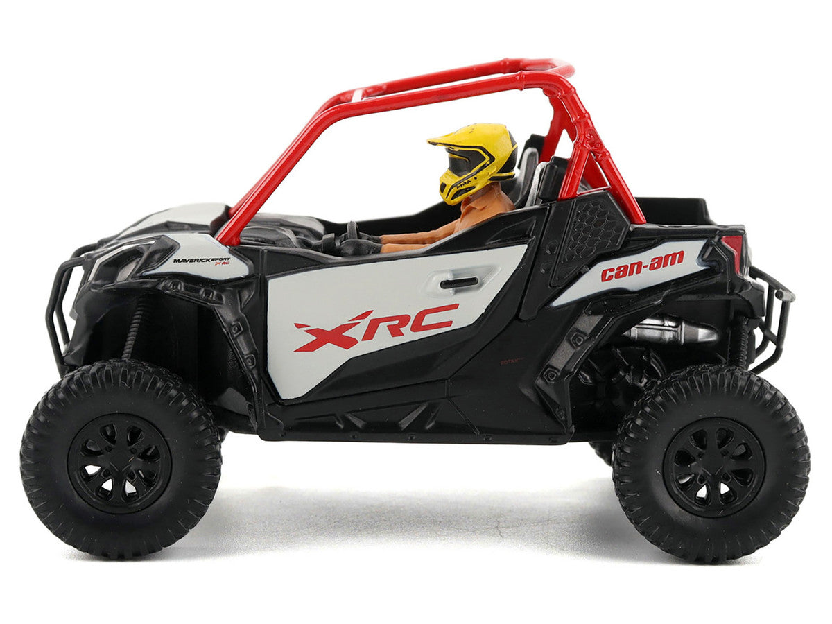 Can-Am Maverick Sport XRC 1000R Red and Gray with Driver Figure 1/32 Diecast Model by BRP Models by BRP Models
