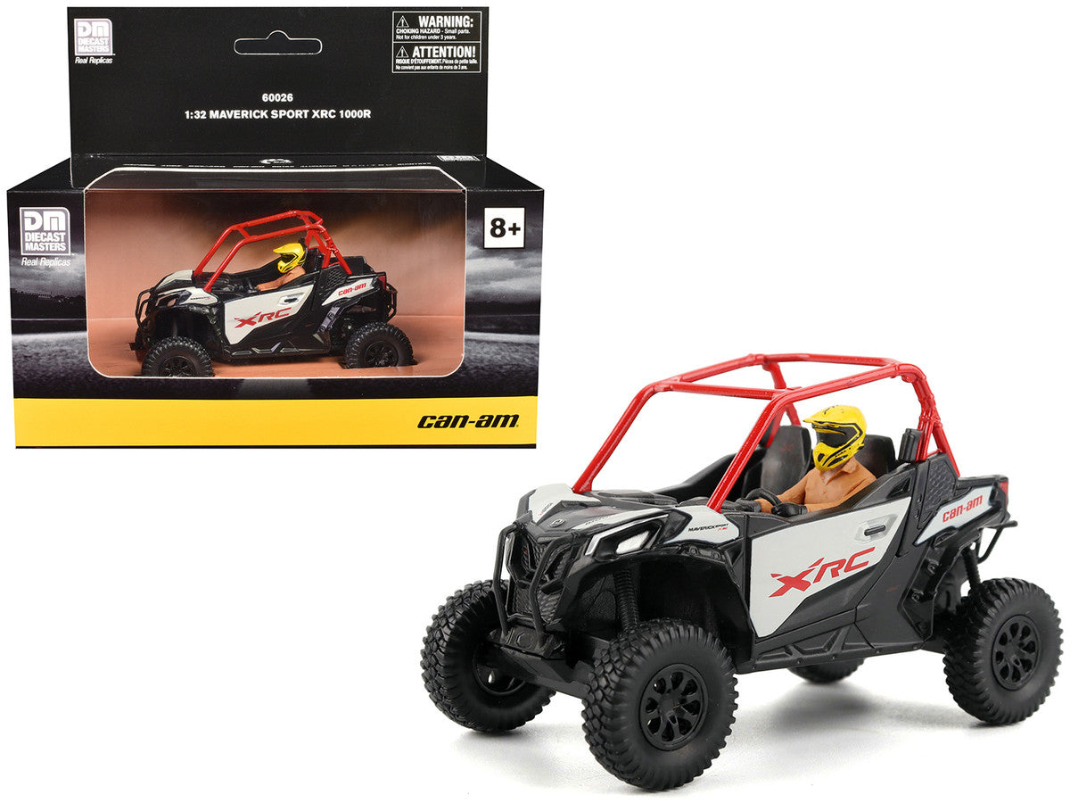 Can-Am Maverick Sport XRC 1000R Red and Gray with Driver Figure 1/32 Diecast Model by BRP Models by BRP Models