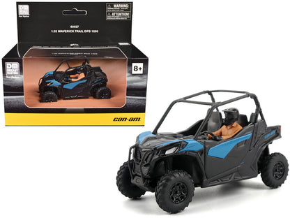 Can-Am Maverick Trail DPS 1000 Blue and Black with Driver Figure 1/32 Diecast Model by BRP Models by BRP Models
