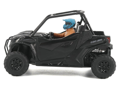 Can-Am Maverick Trail DPS 1000 Matt Black with Driver Figure 1/32 Diecast Model by BRP Models by BRP Models