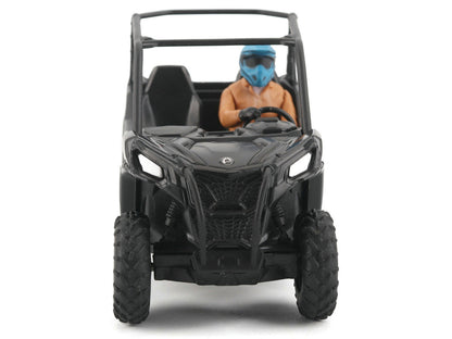 Can-Am Maverick Trail DPS 1000 Matt Black with Driver Figure 1/32 Diecast Model by BRP Models by BRP Models