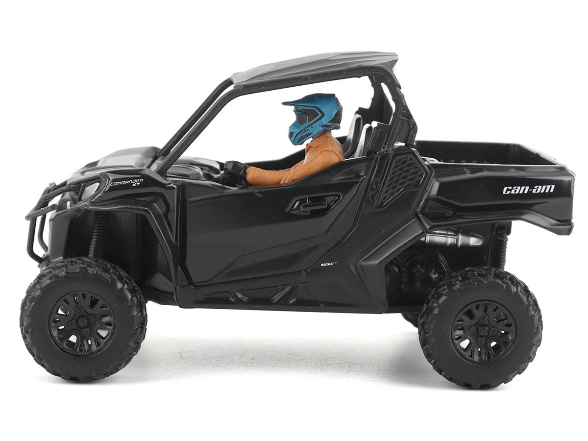 Can-Am Commander XT 1000R Matt Black with Driver Figure 1/32 Diecast Model by BRP Models by BRP Models