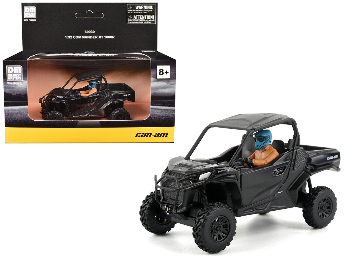Can-Am Commander XT 1000R Matt Black with Driver Figure 1/32 Diecast Model by BRP Models by BRP Models