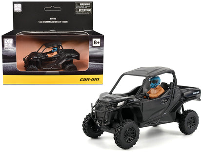 Can-Am Commander XT 1000R Matt Black with Driver Figure 1/32 Diecast Model by BRP Models by BRP Models