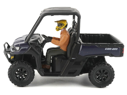 Can-Am Defender XT HD9 Navy Blue and Black with Driver Figure 1/32 Diecast Model by BRP Models by BRP Models