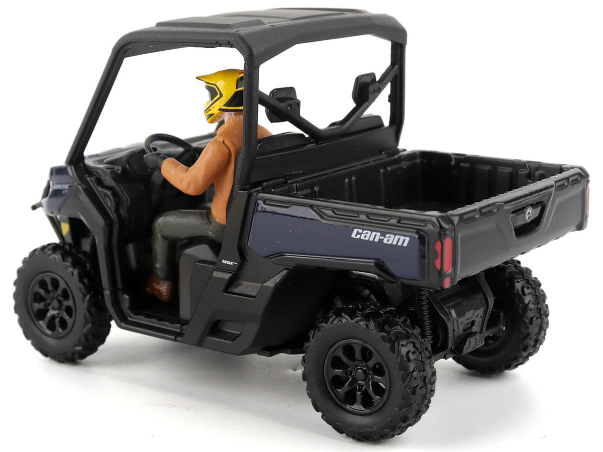 Can-Am Defender XT HD9 Navy Blue and Black with Driver Figure 1/32 Diecast Model by BRP Models by BRP Models