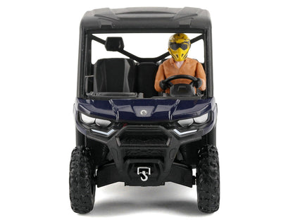 Can-Am Defender XT HD9 Navy Blue and Black with Driver Figure 1/32 Diecast Model by BRP Models by BRP Models