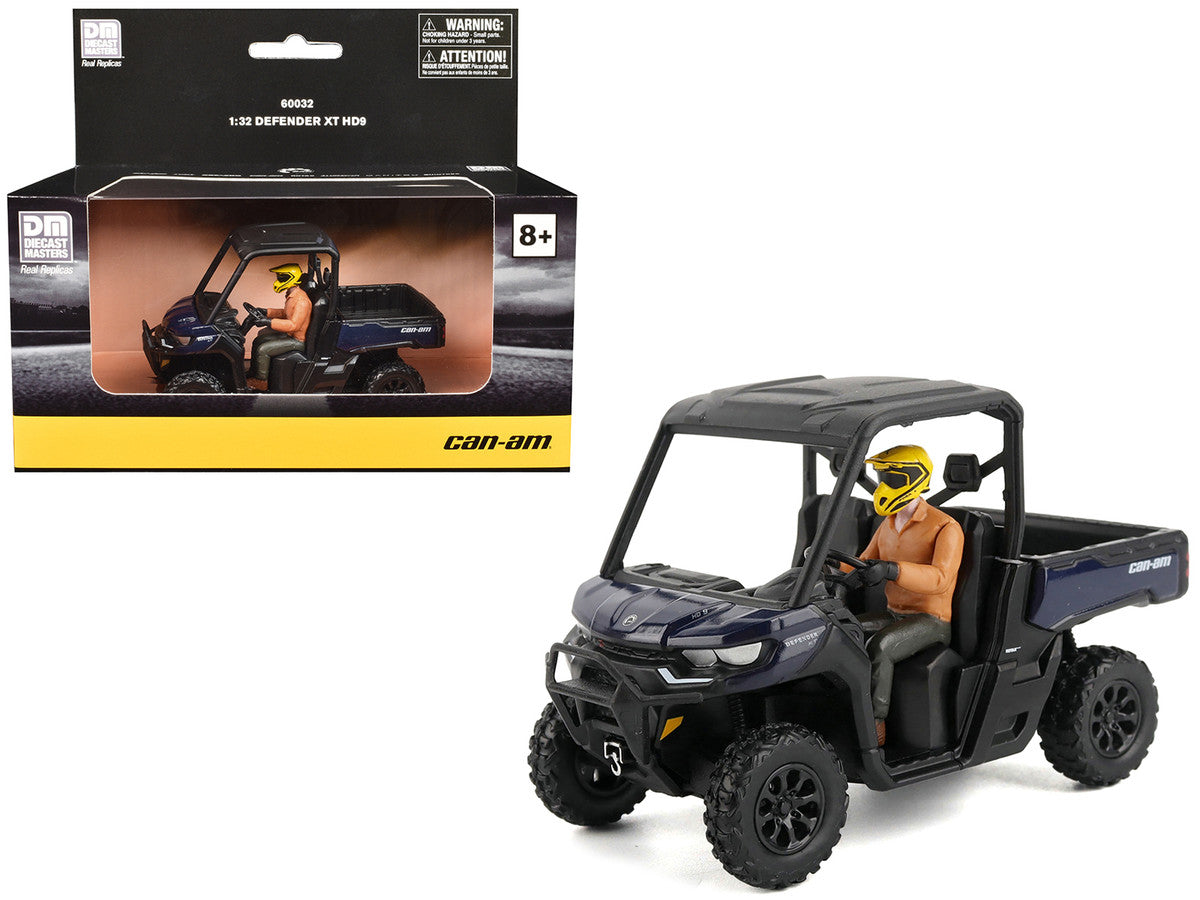 Can-Am Defender XT HD9 Navy Blue and Black with Driver Figure 1/32 Diecast Model by BRP Models by BRP Models