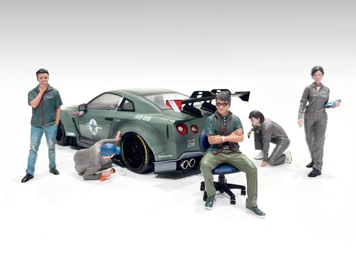 "Top Tuners" 5 piece Figure Set "Premium" Series for 1/24 Scale Models by American Diorama by American Diorama