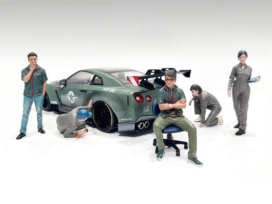 "Top Tuners" 5 piece Figure Set "Premium" Series for 1/24 Scale Models by American Diorama by American Diorama