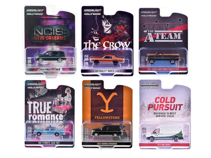 "Hollywood Series" Set of 6 pieces Release 43 1/64 Diecast Model Cars by Greenlight by Greenlight