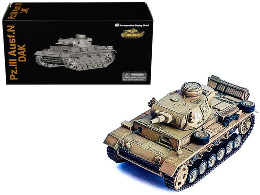 Germany Pz.Kpfw.III Ausf.N DAK Tank #124 "s.Pz.Abt.501 Tunisia Tiger Insignia" (1942/43) "NEO Dragon Armor" Series 1/72 Plastic Model by Dragon Models by Dragon Models