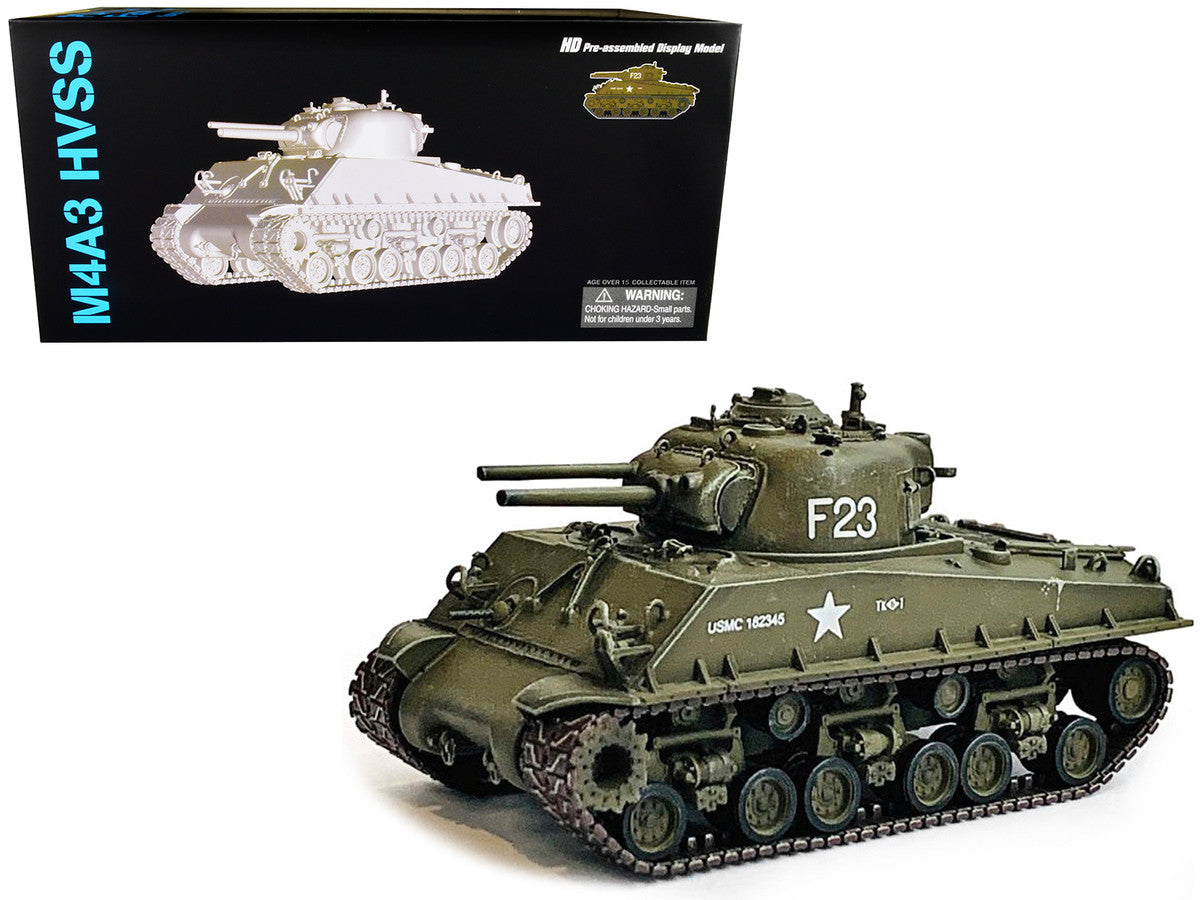 United States M4A3 HVSS POA-CWS-H5 Flamethrower Tank Olive Drab F-23 "US Marine Corps Korea" (1951) "NEO Dragon Armor" Series 1/72 Plastic Model by Dragon Models by Dragon Models