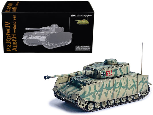Germany Pz.Kpfw.IV Ausf.H with Schurzen Tank #624 "3.Pz.Div. Ukraine" (1943) "NEO Dragon Armor" Series 1/72 Plastic Model by Dragon Models by Dragon Models