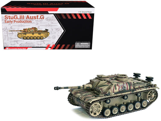 Germany StuG III Ausf. G "Early Production" Tank "#233 Pz.Abt. 103 3.Pz.Gren. Div. Rome" (1943) "NEO Dragon Armor" Series 1/72 Plastic Model by Dragon Models by Dragon Models