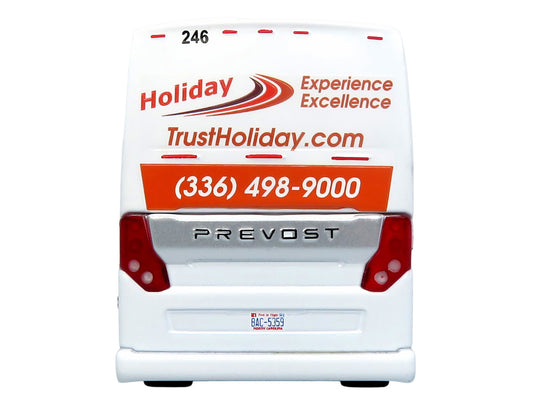 Prevost H3-45 Coach Bus "Holiday Tours - 2024 IMG Operator of the Year" White with Graphics Limited Edition 1/64 Diecast Model by Iconic Replicas by Iconic Replicas