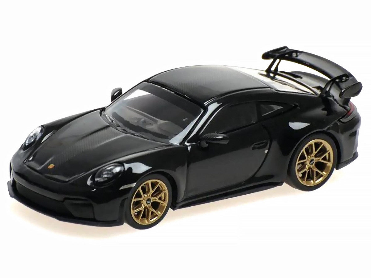 2025 Porsche 911 (992.2) GT3 Weissach Package Black with Carbon Stripe Limited Edition to 240 pieces Worldwide 1/64 Diecast Model Car by Minichamps by Minichamps