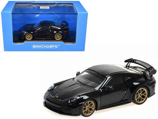 2025 Porsche 911 (992.2) GT3 Weissach Package Black with Carbon Stripe Limited Edition to 240 pieces Worldwide 1/64 Diecast Model Car by Minichamps by Minichamps