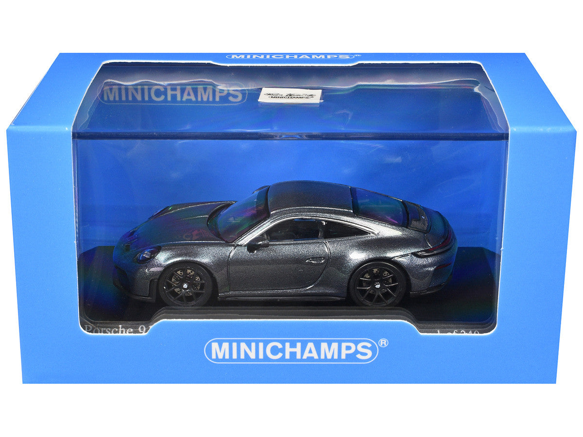 2025 Porsche 911 (992.2) GT3 Touring Gray Metallic Limited Edition to 240 pieces Worldwide 1/64 Diecast Model Car by Minichamps by Minichamps