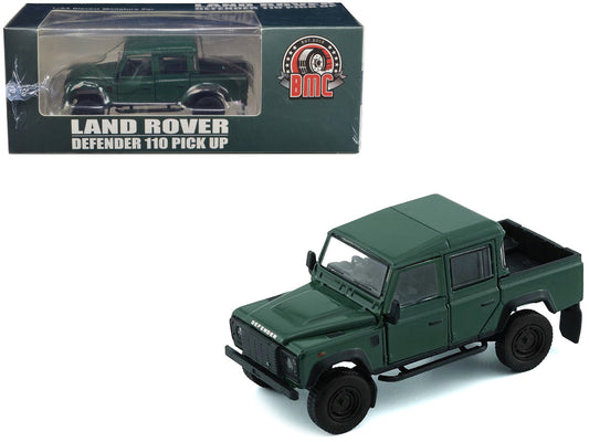 Land Rover Defender 110 Pickup Truck Green with Extra Wheels 1/64 Diecast Model Car by BM Creations by BM Creations