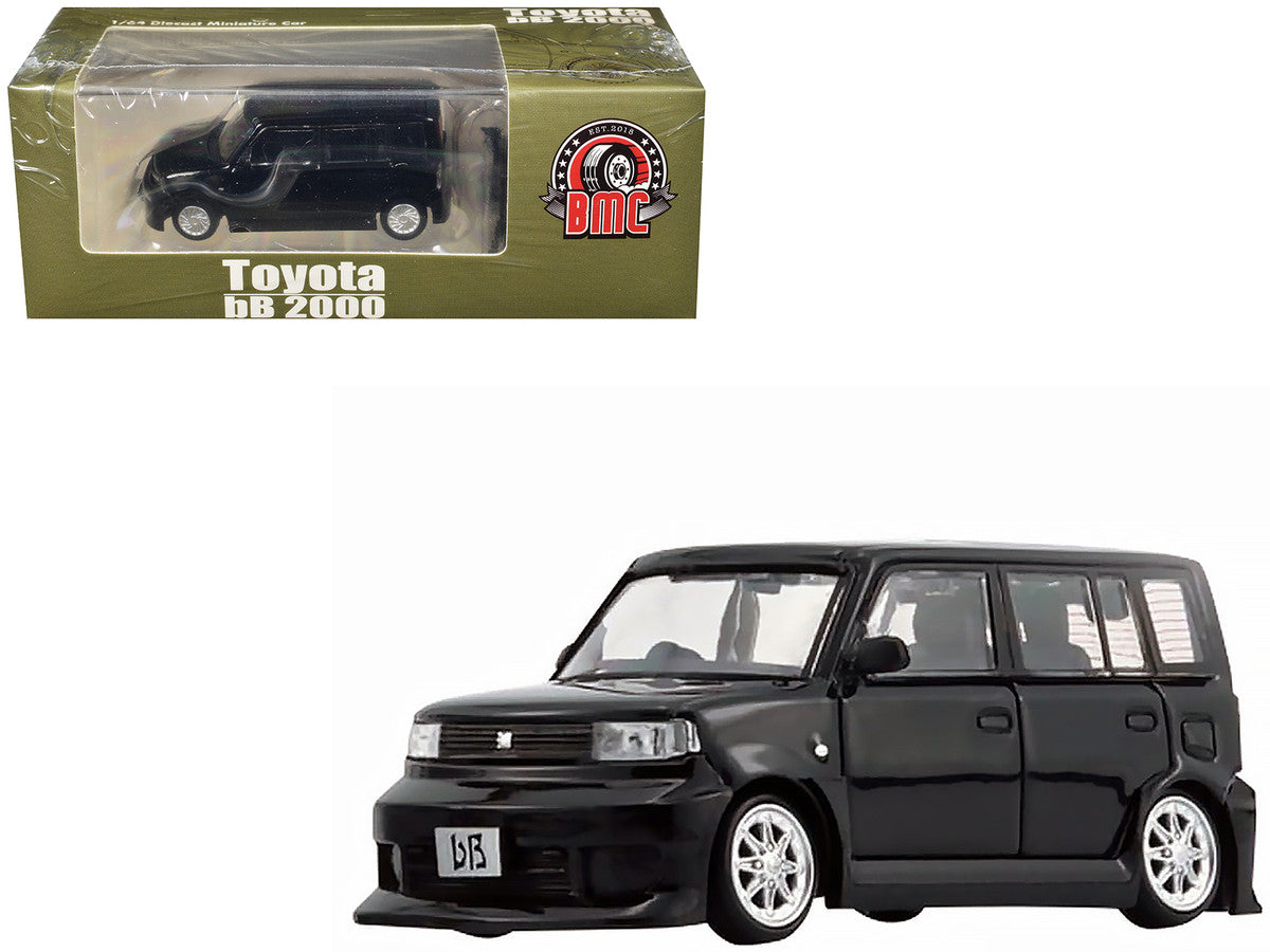 Toyota bB 2000 Van Black with Extra Accessories 1/64 Diecast Model Car by BM Creations by BM Creations