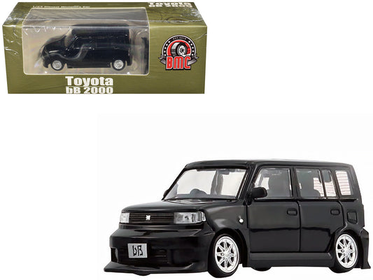 Toyota bB 2000 Van Black with Extra Accessories 1/64 Diecast Model Car by BM Creations by BM Creations
