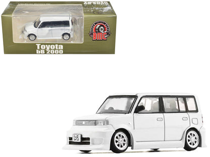 Toyota bB 2000 Van White with Extra Accessories 1/64 Diecast Model Car by BM Creations by BM Creations