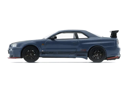 Nissan "Top Secret" Skyline GT-R (BNR34) RHD (Right Hand Drive) Stealth Gray with Carbon Hood "Tokyo Auto Salon 2026" 1/64 Diecast Model Car by BM Creations by BM Creations