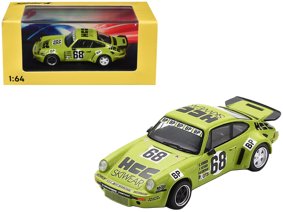 Porsche 911 Carrera RSR 3.0 #68 Guy Verrier - Florian Vetsch - Jean-Robert Corthay "24 Hours of Le Mans" (1975) 1/64 Model Car by Spark by Spark