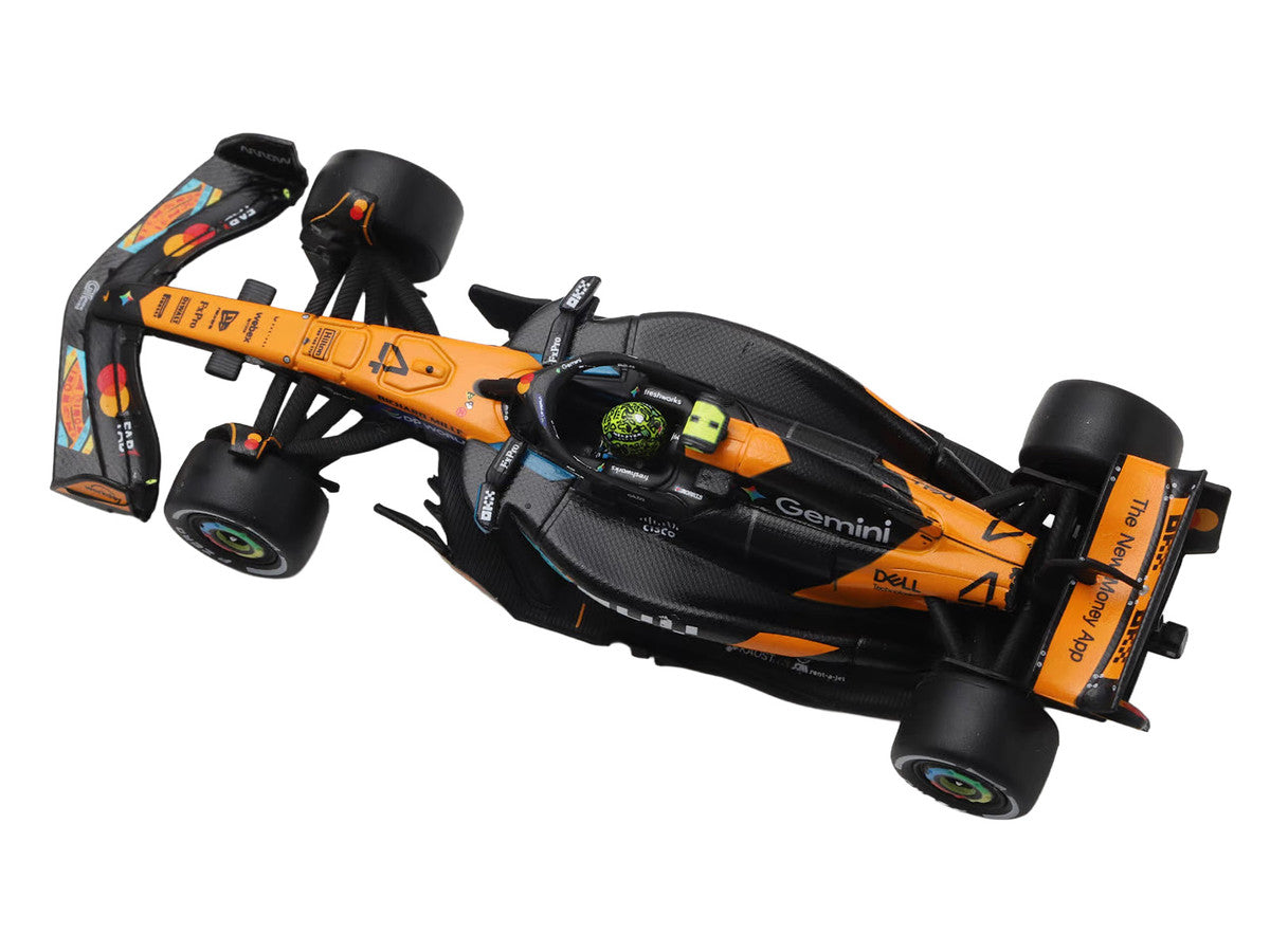 McLaren MCL39 #4 Lando Norris 3rd Place Formula One F1 "Abu Dhabi GP GP" (2025) "Drivers' World Champion 2025" with Pit Board 1/64 Model Car by Spark by Spark