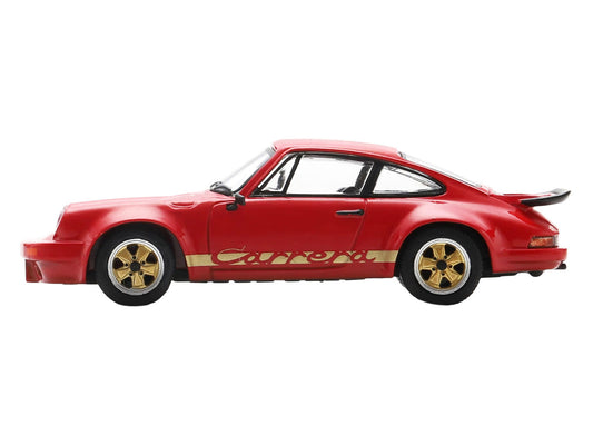 1974 Porsche 911 Carrera RS 3.0 Red with Gold Stripes 1/64 Model Car by Spark by Spark