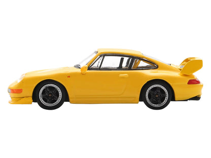 1995 Porsche 911 Carrera RS 3.8 Yellow 1/64 Model Car by Spark by Spark
