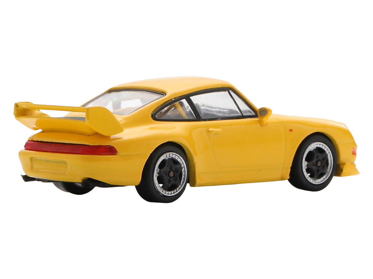 1995 Porsche 911 Carrera RS 3.8 Yellow 1/64 Model Car by Spark by Spark