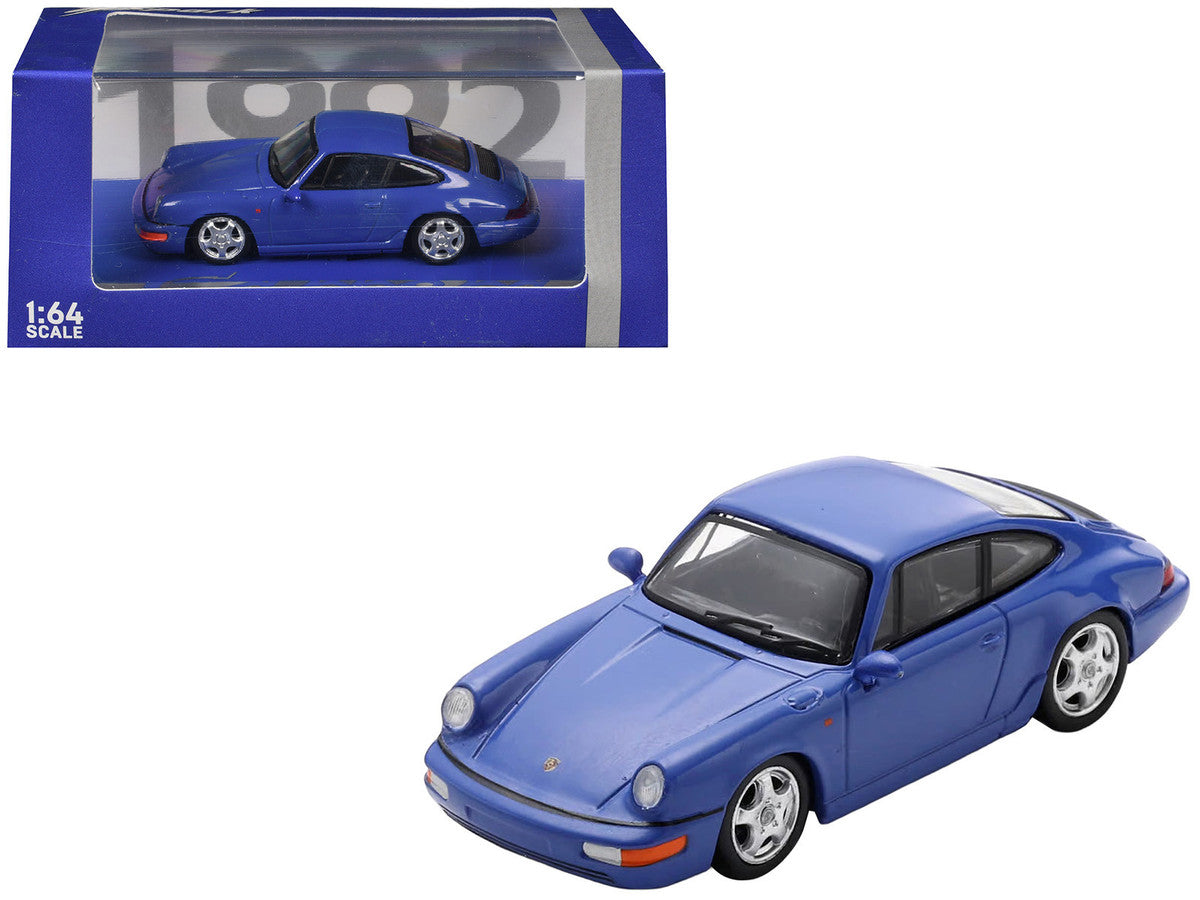 1992 Porsche 911 Carrera RS 3.6 Blue 1/64 Model Car by Spark by Spark