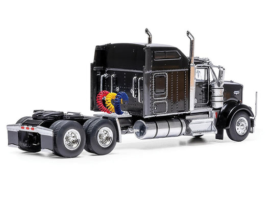 1990 Kenworth W900 Truck Tractor Black 1/64 Diecast Model by IXO Models by IXO