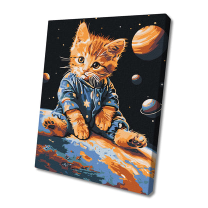 Star Kitten Painting by Numbers Kit by Ideyka KHO6646
