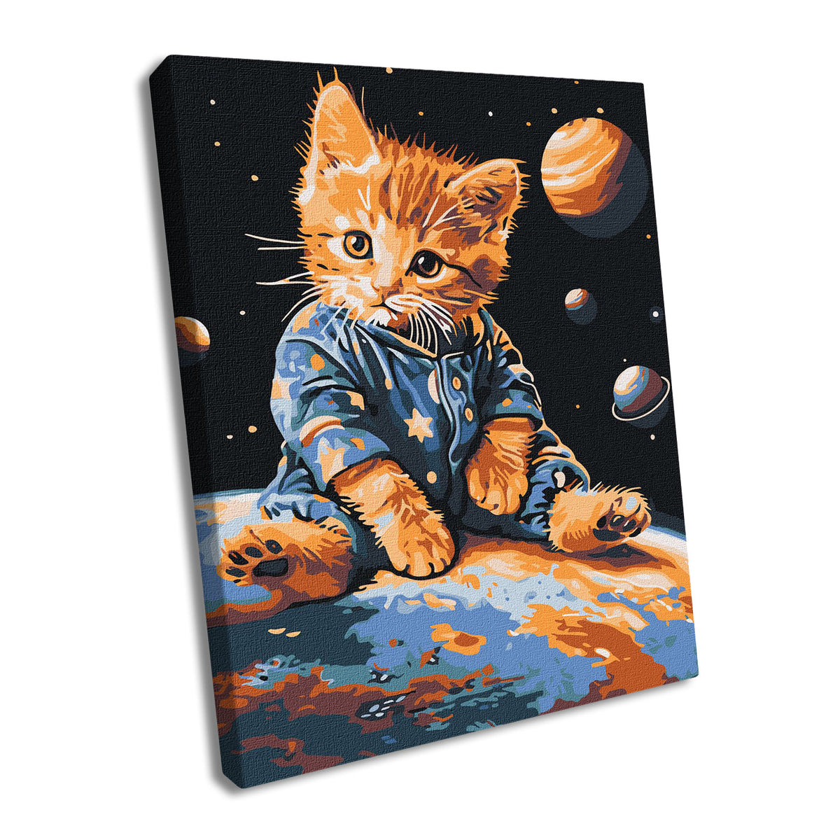 Star Kitten Painting by Numbers Kit by Ideyka KHO6646