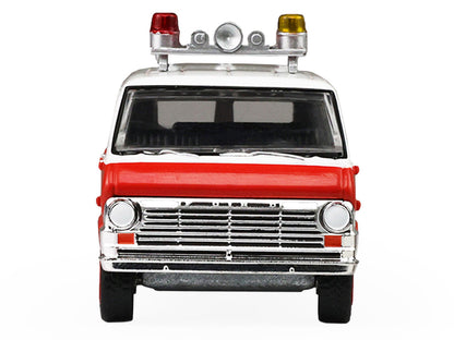 1969 Ford Econoline Ambulance "Los Angeles Fire Department" Red and White "Fire & Rescue" Series #5 1/64 Diecast Model Car by Greenlight by Greenlight
