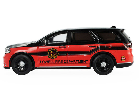 2019 Dodge Durango "Lowell Arkansas Fire Department" Red and Black with Black Stripes "Fire & Rescue" Series #5 1/64 Diecast Model Car by Greenlight by Greenlight