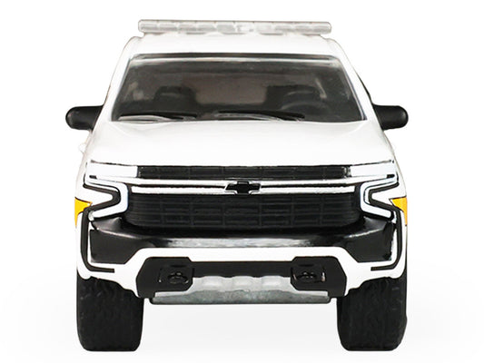 2024 Chevrolet Tahoe "Montgomery County Maryland Fire & Rescue Bethesda-Chevy Chase Rescue Squad" White with Yellow Stripes "Fire & Rescue" Series #5 1/64 Diecast Model Car by Greenlight by Greenlight
