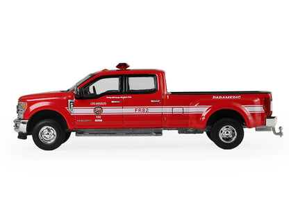 2018 Ford F-350 Pickup Truck "Los Angeles Fire Department" Red with White Stripes "Fire & Rescue" Series #5 1/64 Diecast Model Car by Greenlight by Greenlight