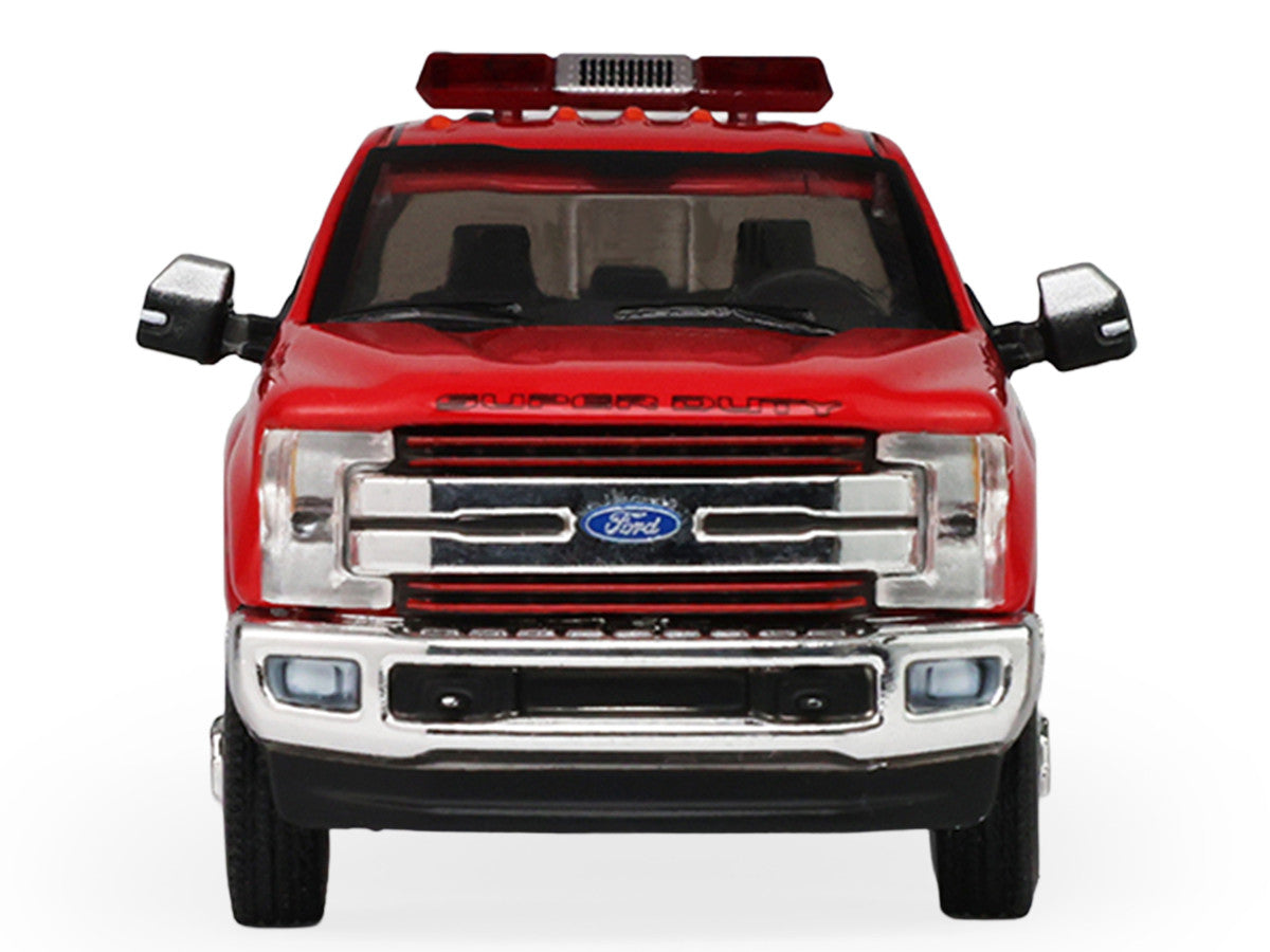 2018 Ford F-350 Pickup Truck "Los Angeles Fire Department" Red with White Stripes "Fire & Rescue" Series #5 1/64 Diecast Model Car by Greenlight by Greenlight