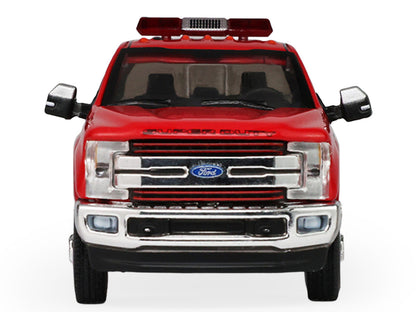 2018 Ford F-350 Pickup Truck "Los Angeles Fire Department" Red with White Stripes "Fire & Rescue" Series #5 1/64 Diecast Model Car by Greenlight by Greenlight