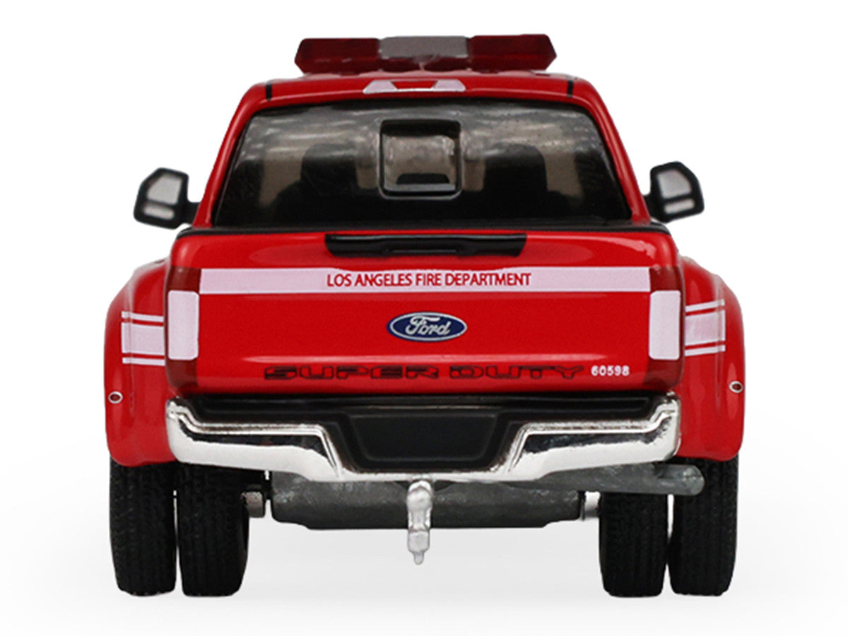 2018 Ford F-350 Pickup Truck "Los Angeles Fire Department" Red with White Stripes "Fire & Rescue" Series #5 1/64 Diecast Model Car by Greenlight by Greenlight