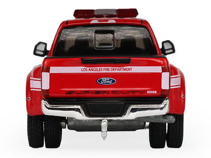 2018 Ford F-350 Pickup Truck "Los Angeles Fire Department" Red with White Stripes "Fire & Rescue" Series #5 1/64 Diecast Model Car by Greenlight by Greenlight