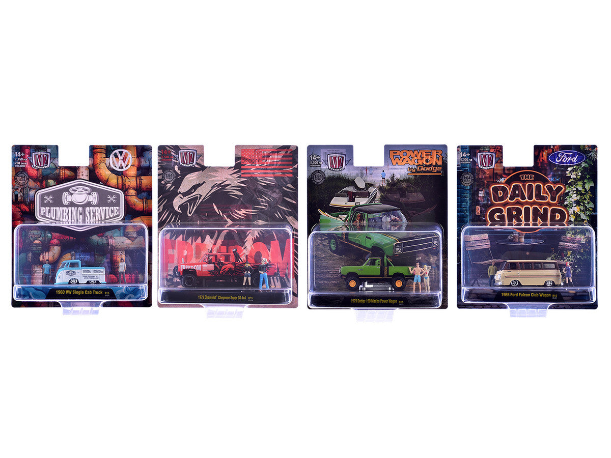 "Auto News" Release 15 Set of 4 Cars Limited Edition to 8500 pieces Worldwide 1/64 Diecast Model Cars by M2 Machines by M2