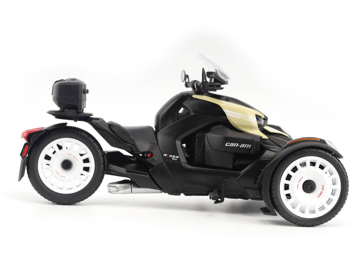 Can-Am Ryker Rally 3-Wheel Motorcycle Sand Storm and Black 1/12 Diecast Model by BRP Models by BRP Models